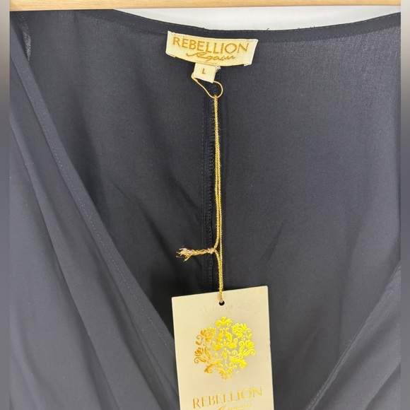 Rebellion Again Sheer Black Cardigan - Picture 4 of 6